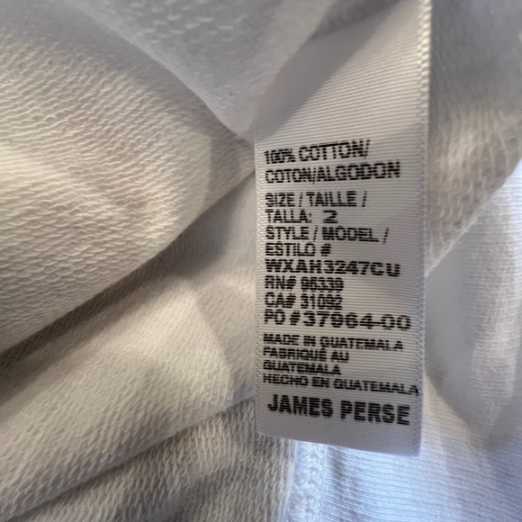 James Perse Sweatshirt, Size 2, White - NWT - Picture 7 of 9
